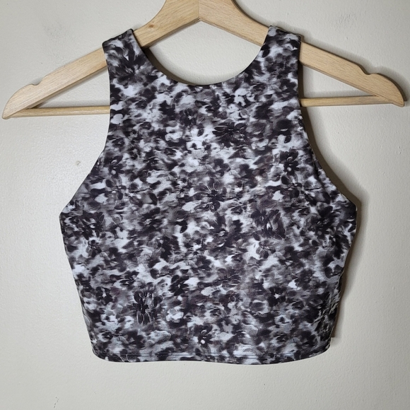 Athleta NWT Conscious Crop Sports Bra I XS I High Neck Longline I Watercolor - Picture 3 of 8